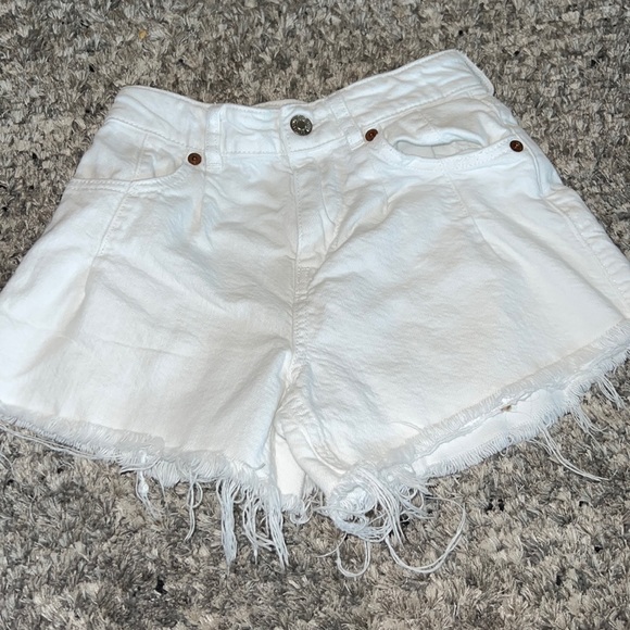 Zara Bottoms Zara High Waisted White Jean Shorts Poshmark